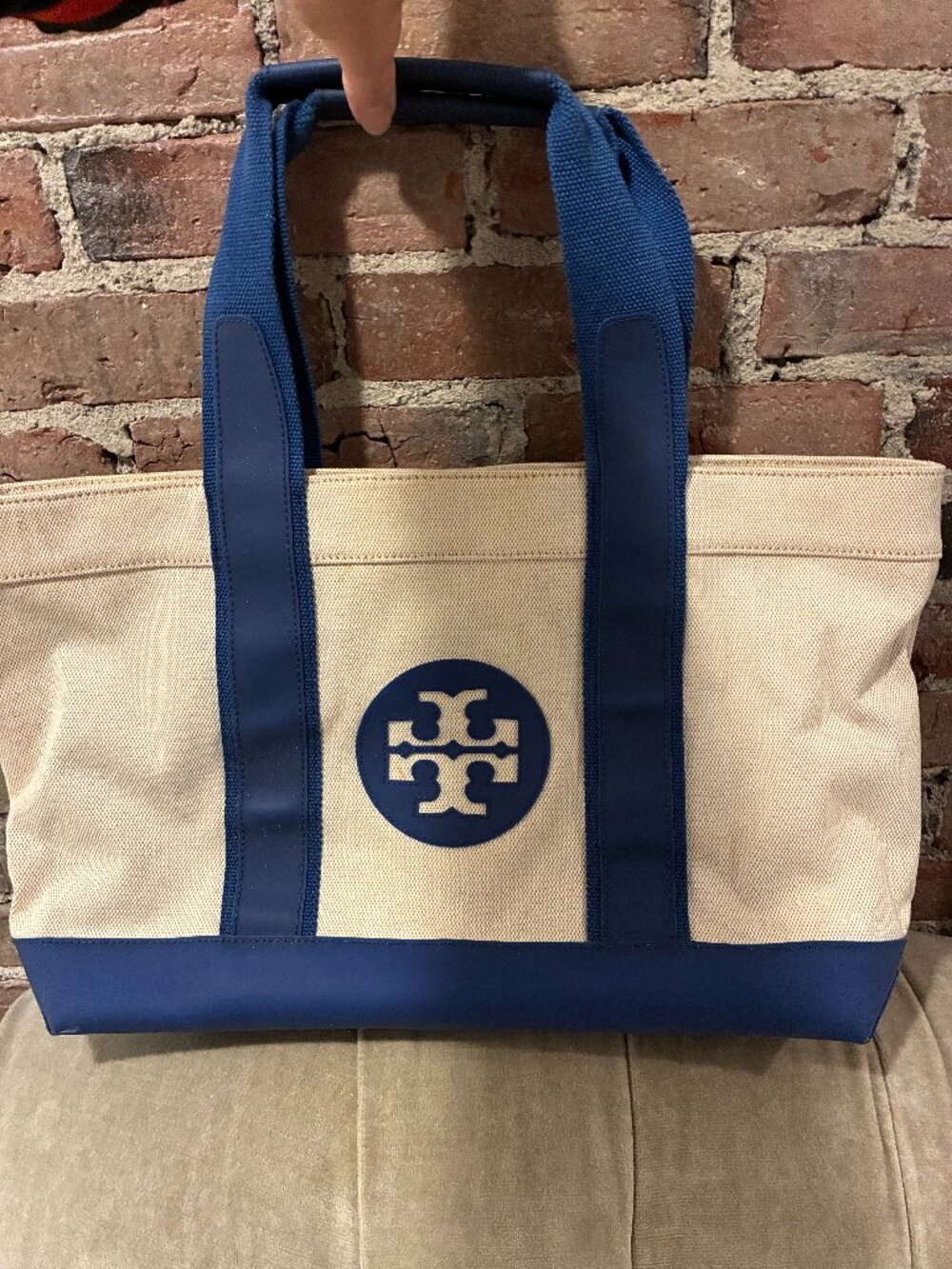 Tory Burch~ Canvas Boat Tote